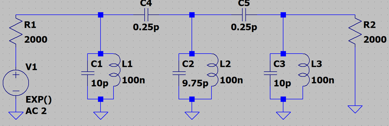 Filtre 160Mhz 3circuits